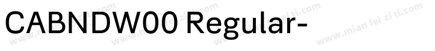 CABNDW00 Regular字体转换
